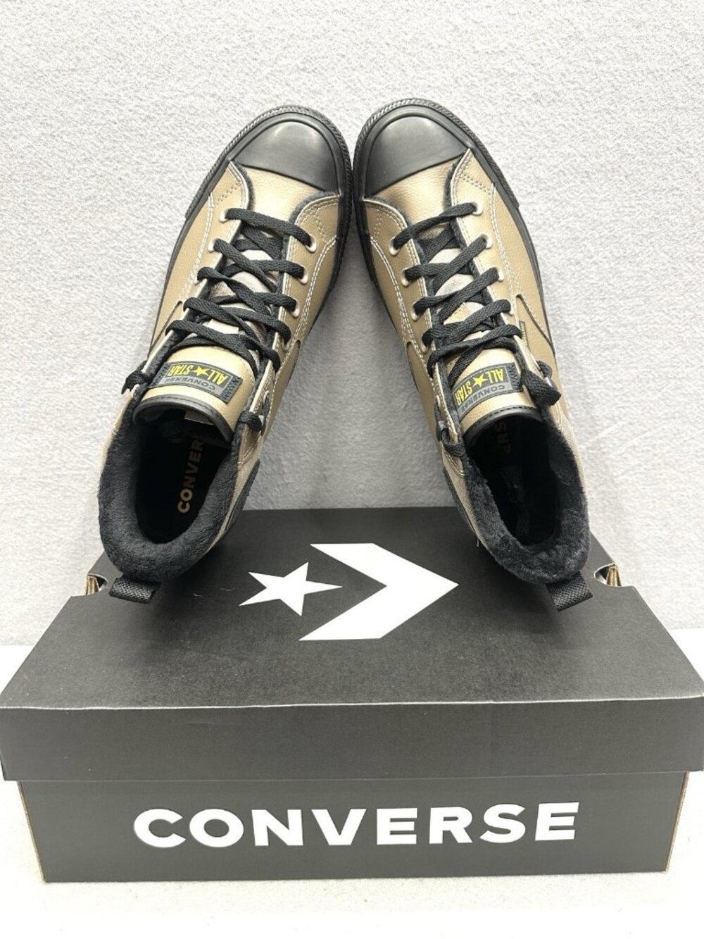 Converse Street Boots Men Size 9.5 Chuck Taylor All Star Malden Mid Taupe Black - Picture 3 of 12